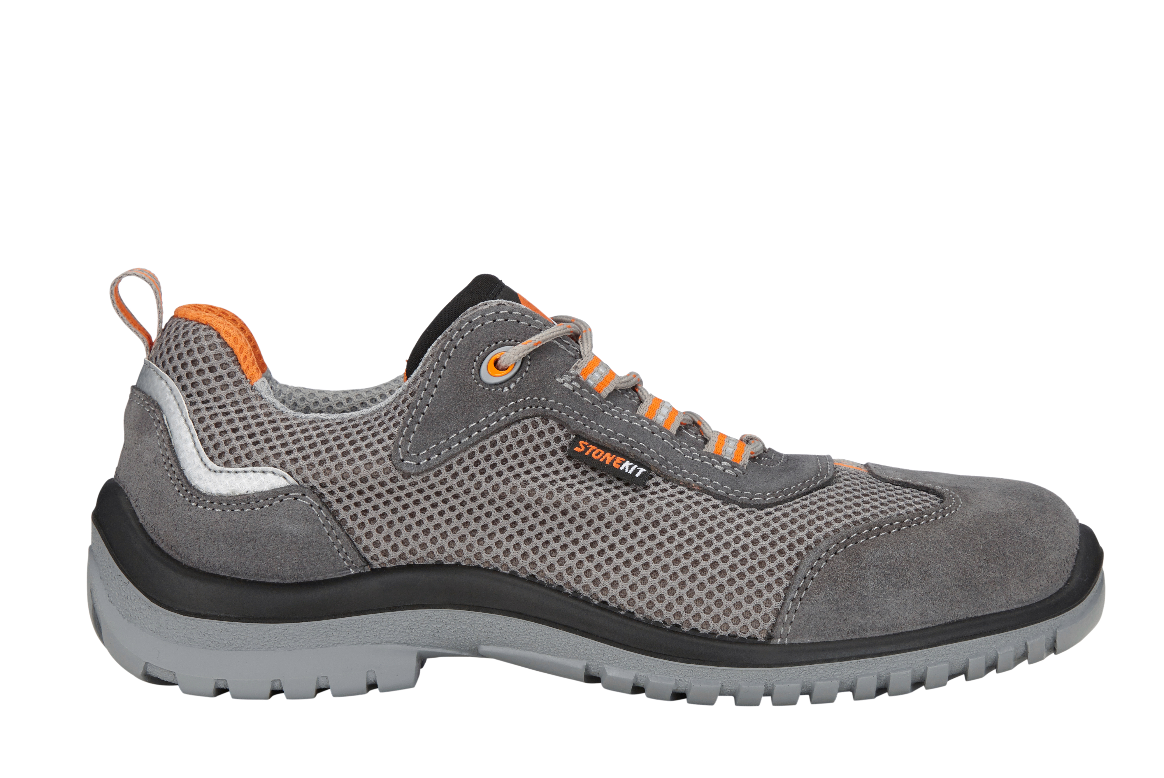 S1: STONEKIT S1 Halfhoge veiligheidsschoen Luca + antraciet/oranje