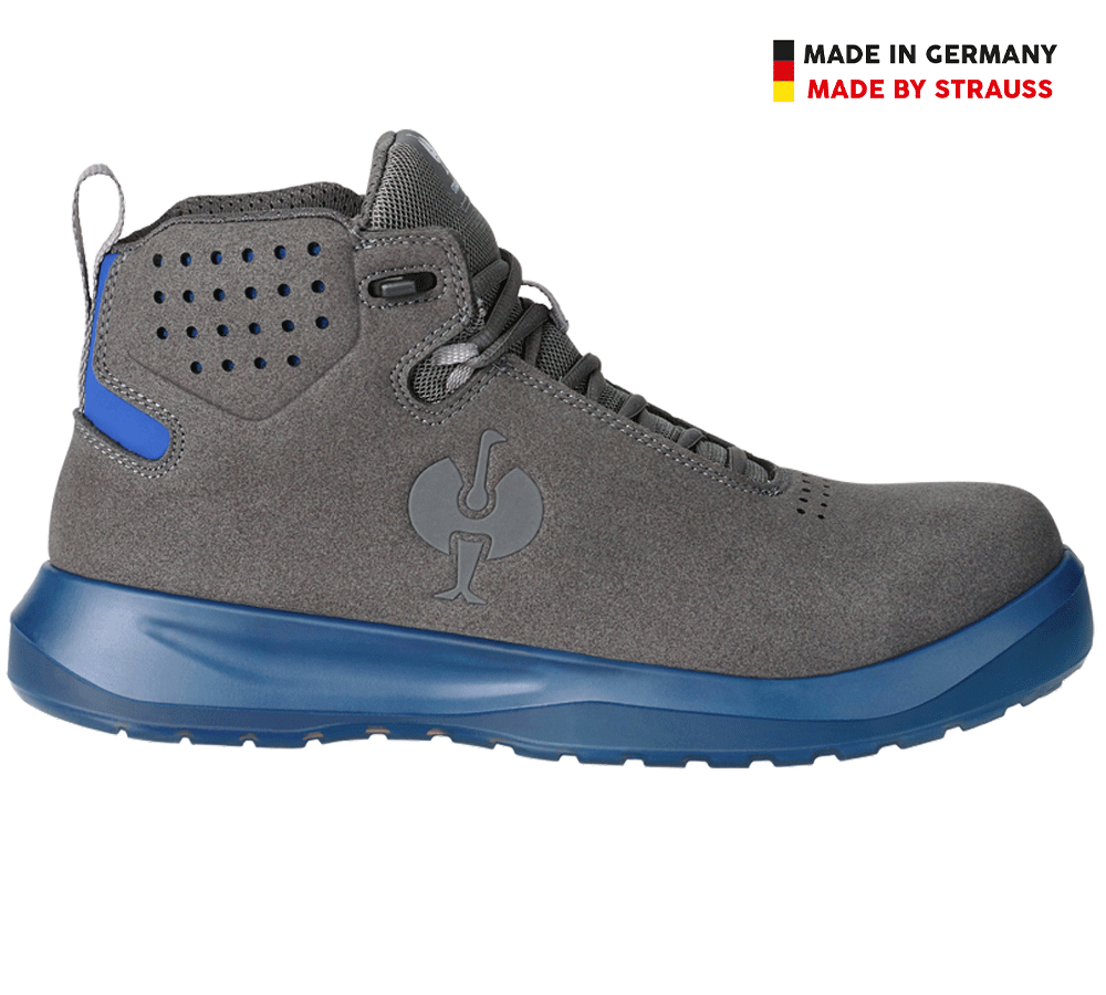S1P: S1P Veiligheidsschoenen e.s. Banco mid + antraciet/alkalisch blauw