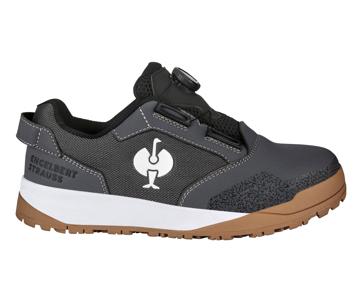 S1: S1 Halfhoge veiligheidsschoenen e.s. Nakuru low + carbongrijs/wit