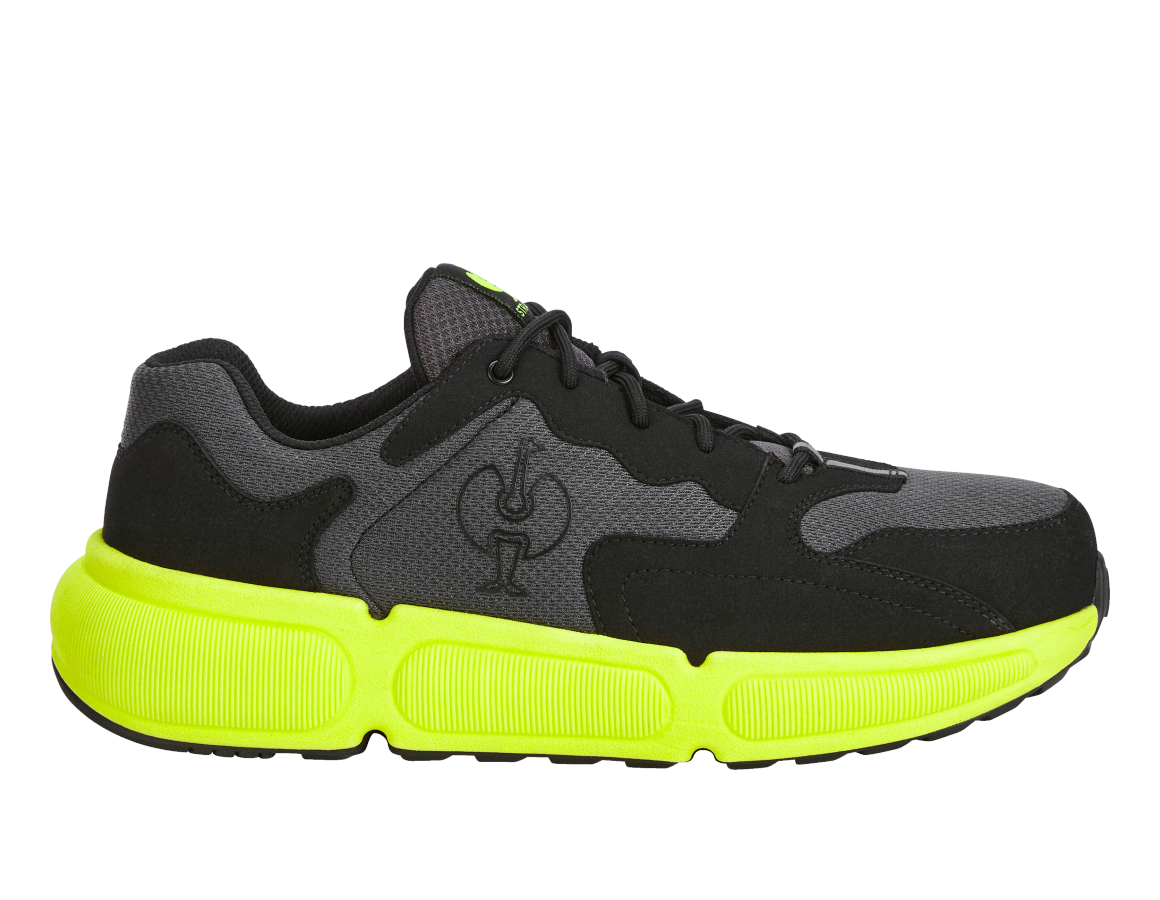 S1: S1 Veiligheidsschoenen Strauss.1004 low + carbongrijs/signaalgeel