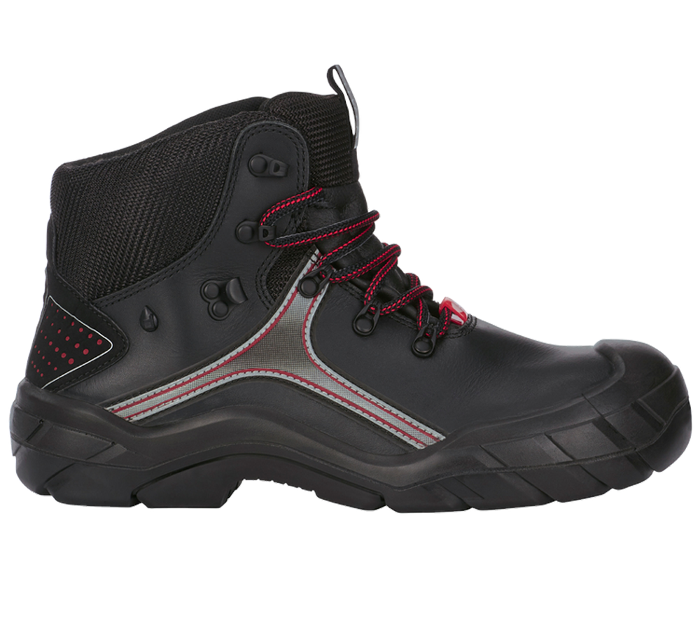 S3: e.s. S3 Veiligheidsschoenen Avior + zwart/rood