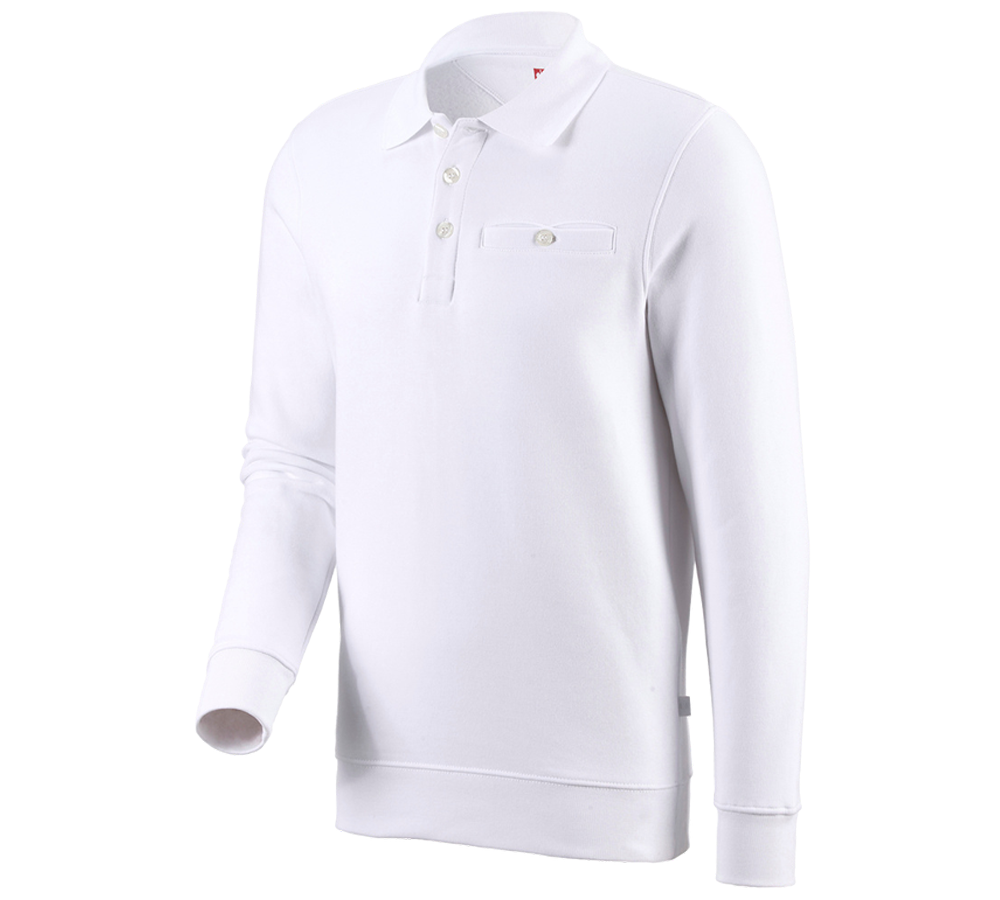Onderwerpen: e.s. Sweatshirt poly cotton Pocket + wit