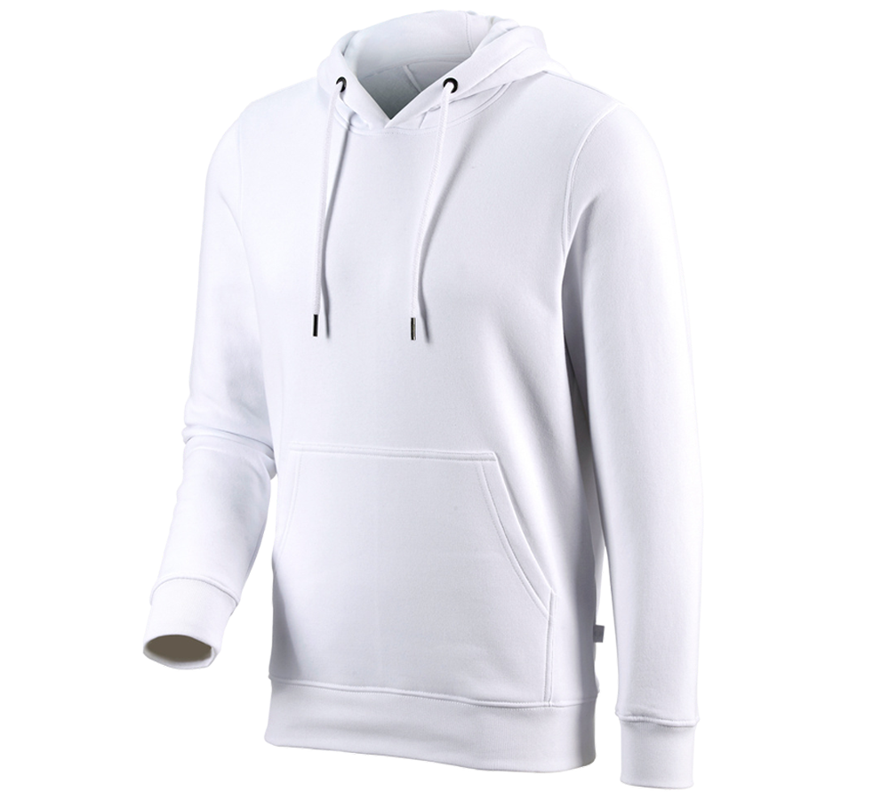 Bovenkleding: e.s. Hoody-Sweatshirt poly cotton + wit