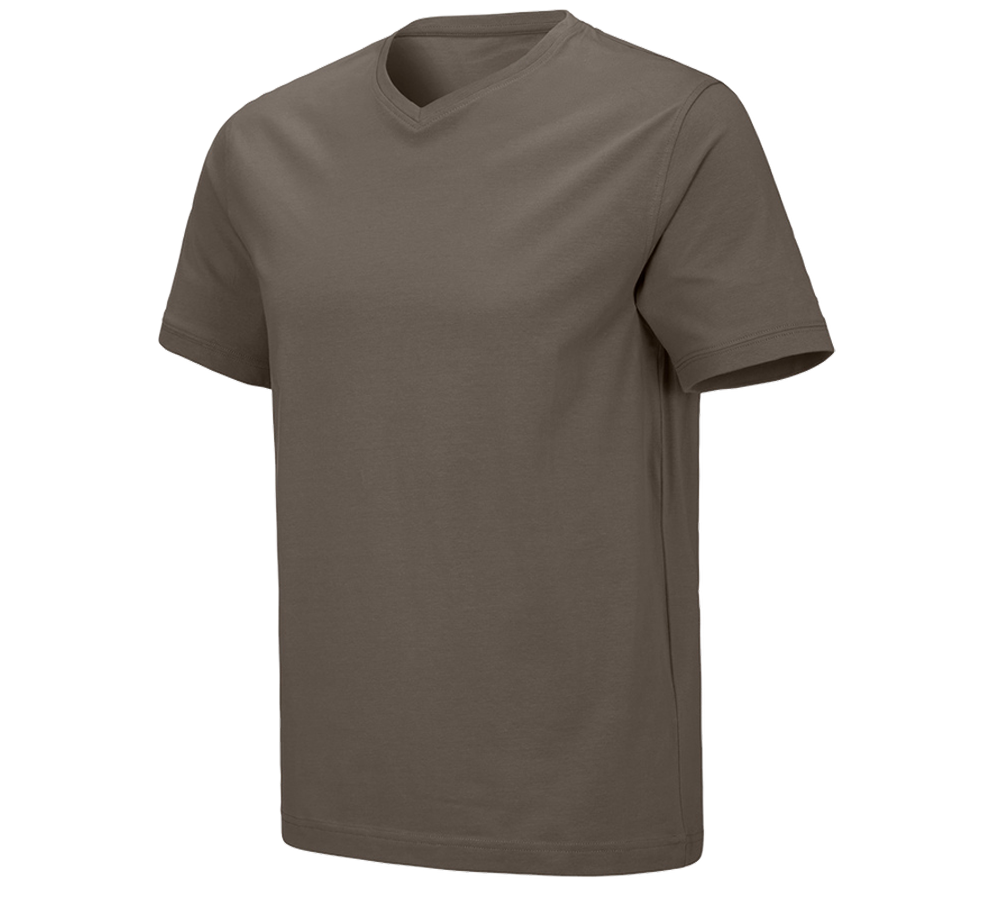 Schrijnwerkers / Meubelmakers: e.s. T-shirt cotton stretch V-Neck + steen