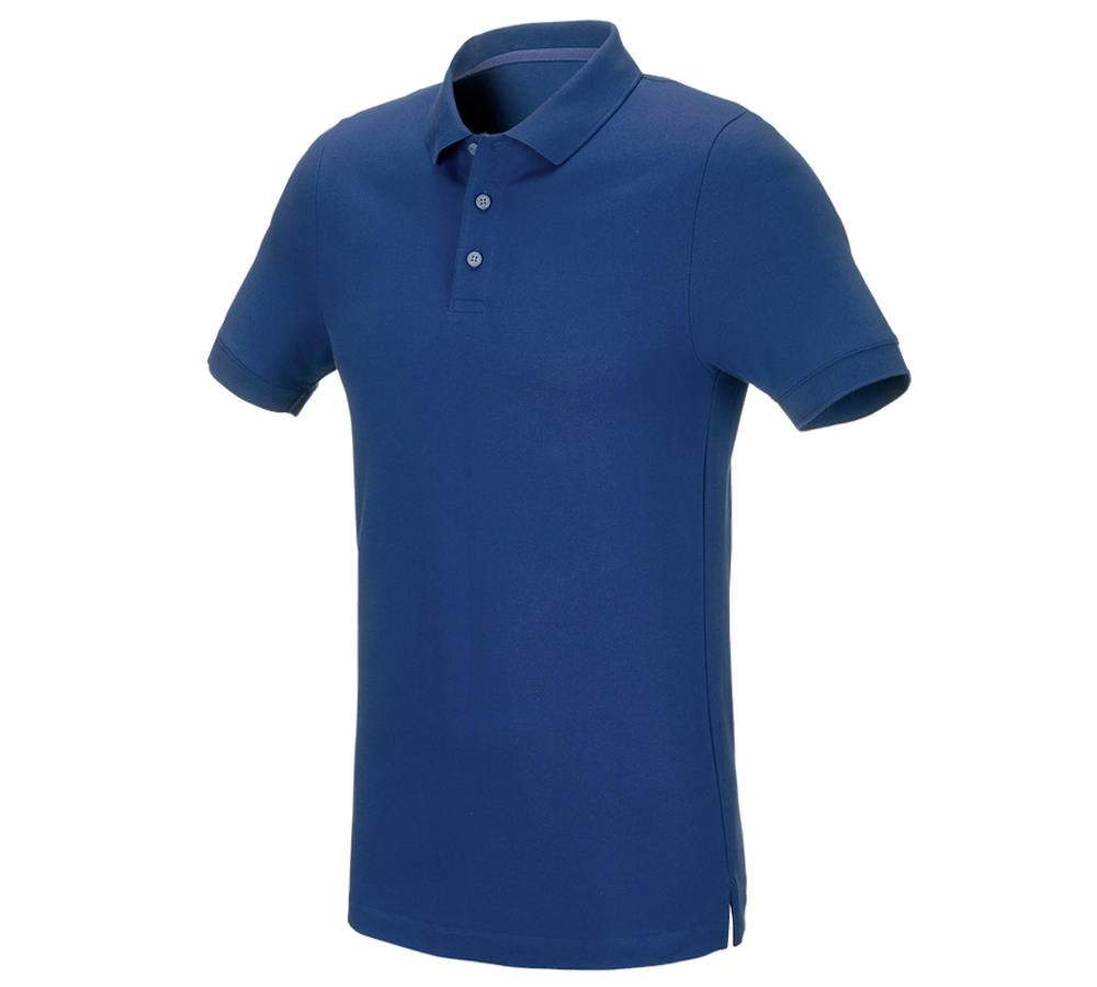 Schrijnwerkers / Meubelmakers: e.s. Pique-Polo cotton stretch, slim fit + alkalisch blauw