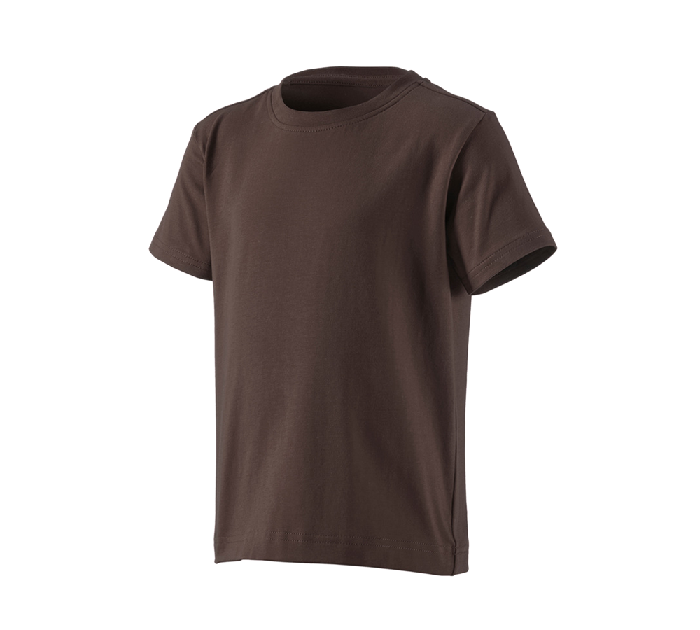 Bovenkleding: e.s. T-shirt cotton stretch, kinderen + kastanje