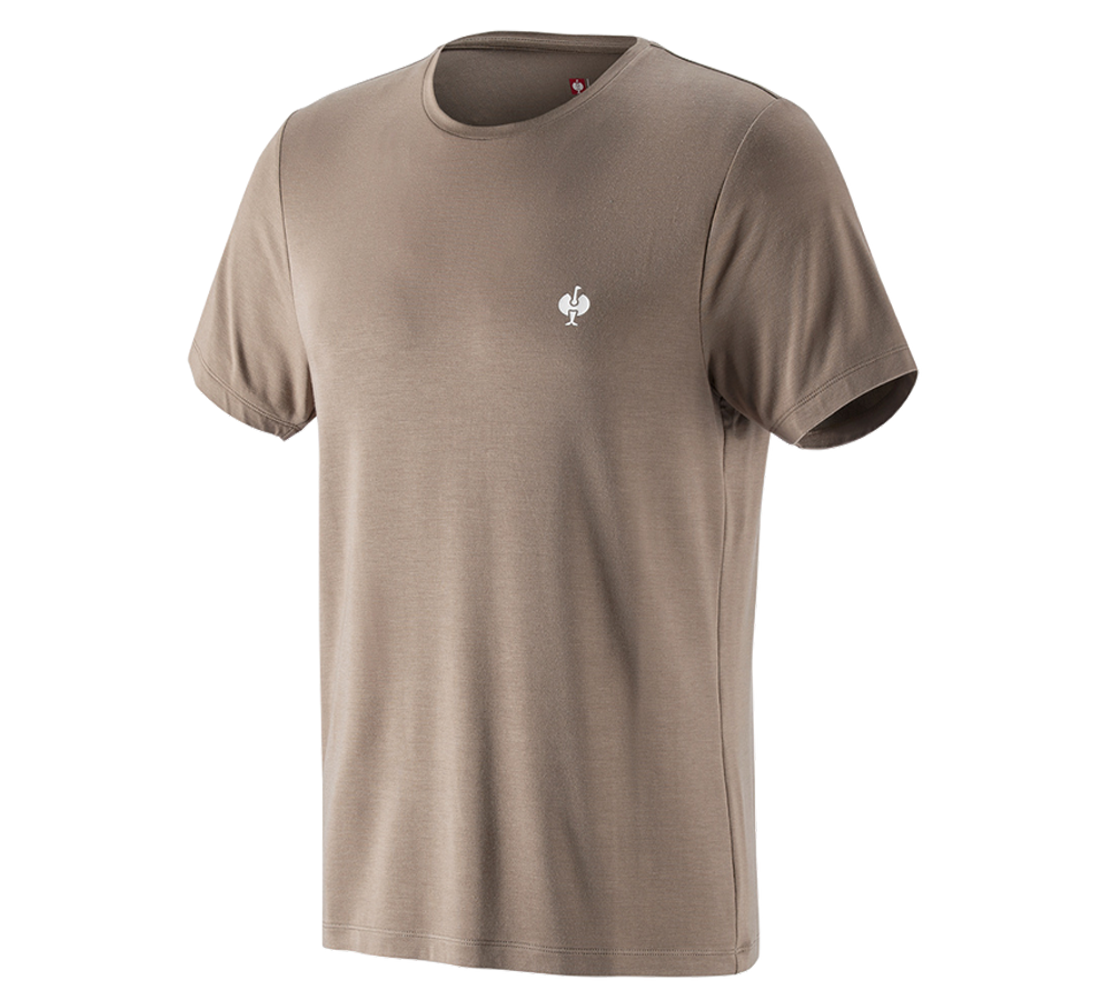 Bovenkleding: Modal-shirt e.s. ventura vintage + omber bruin