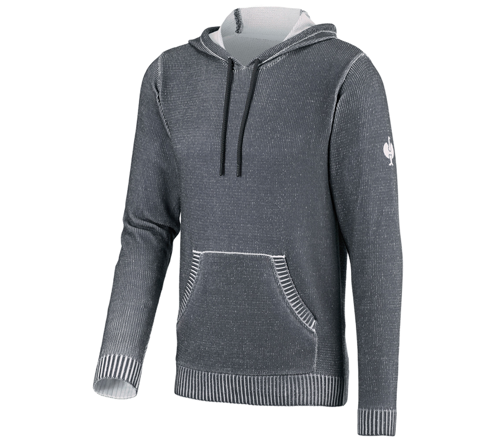 Bovenkleding: Gebreide hoody e.s.iconic + carbongrijs