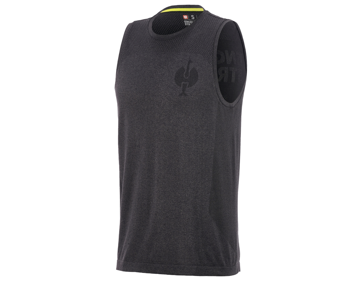 Bovenkleding: Athletic shirt seamless e.s.trail + zwart melange