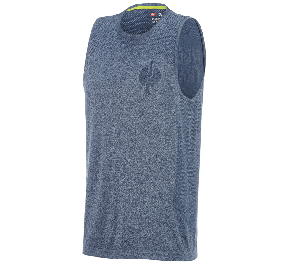 Bovenkleding: Athletic shirt seamless e.s.trail + diepblauw melange
