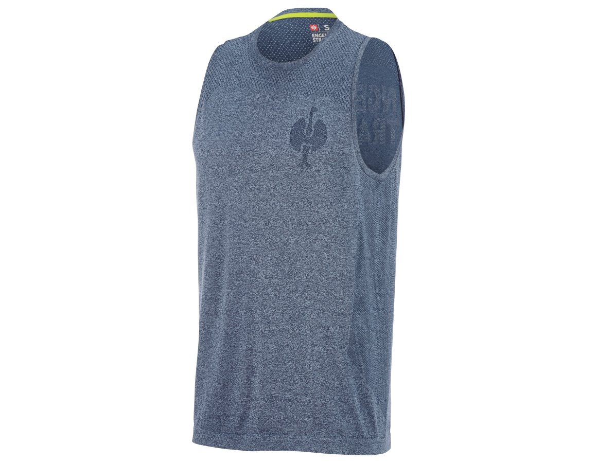 Bovenkleding: Athletic shirt seamless e.s.trail + diepblauw melange