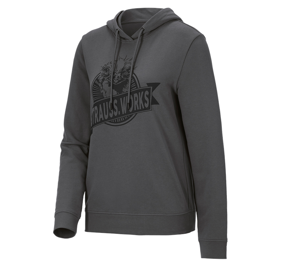 Bovenkleding: Hoody-Sweatshirt e.s.iconic works, dames + carbongrijs