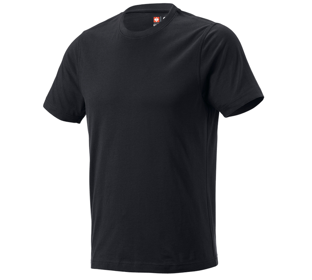 Bovenkleding: e.s. T-Shirt cotton, slim fit + zwart