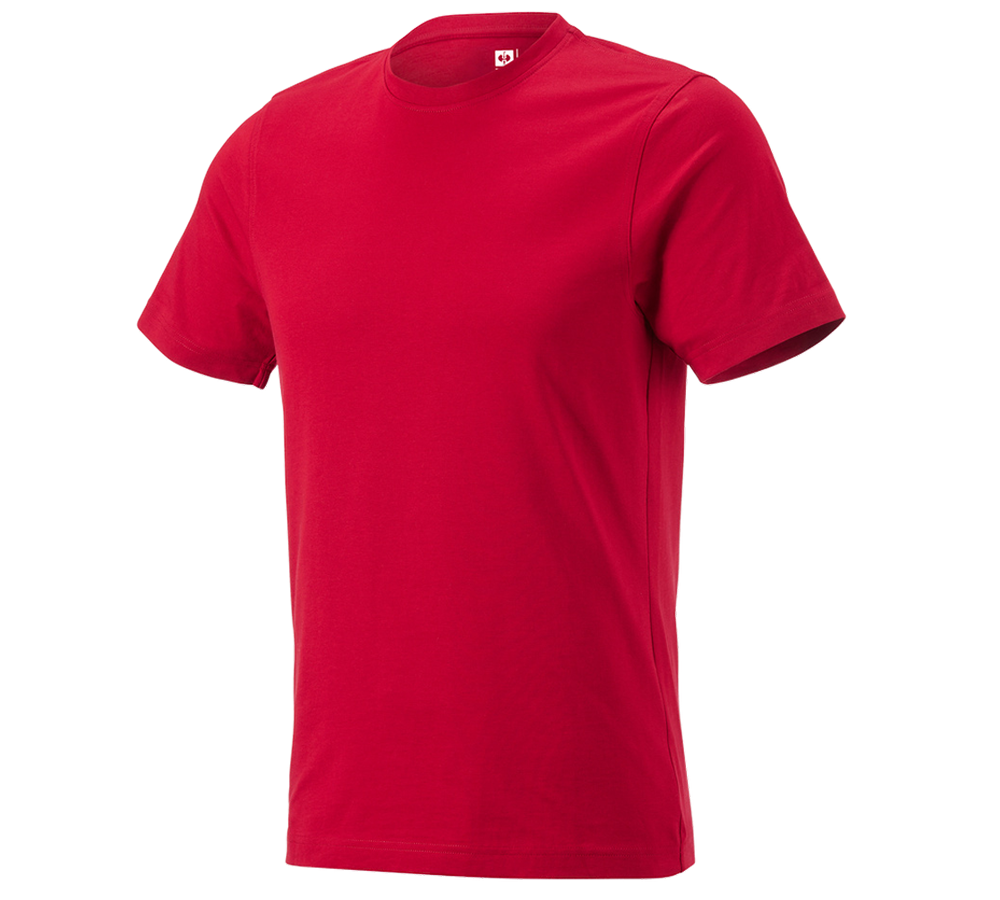 Bovenkleding: e.s. T-Shirt cotton, slim fit + vuurrood