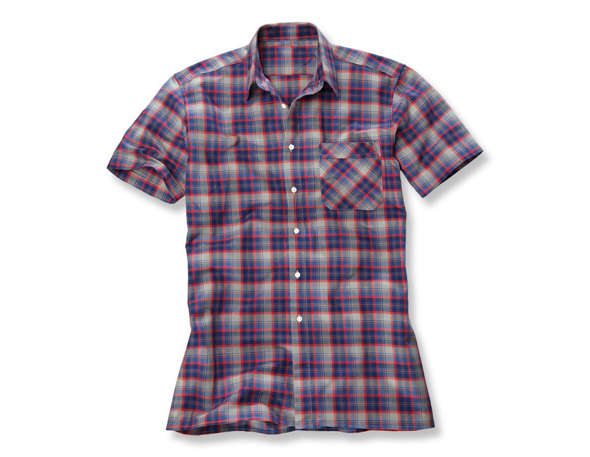 Bovenkleding: Overhemd, korte mouw Rom + rood