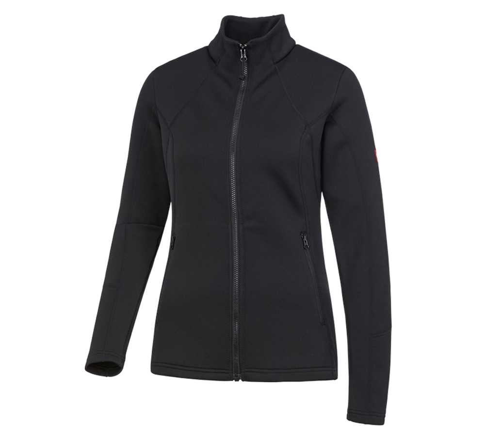 Onderwerpen: e.s. Functioneel sweatjack melange, dames + zwart