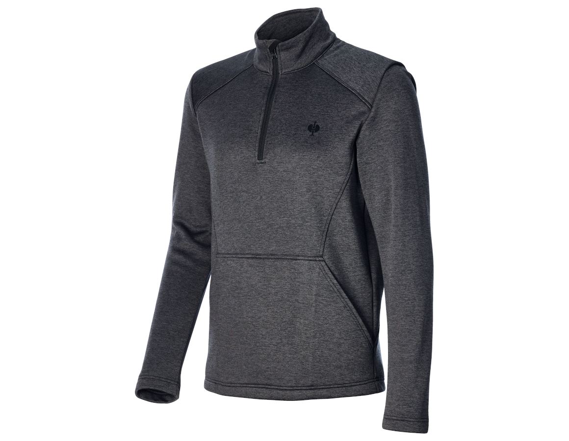 Bovenkleding: Schipperstrui thermo stretch e.s.trail + zwart melange