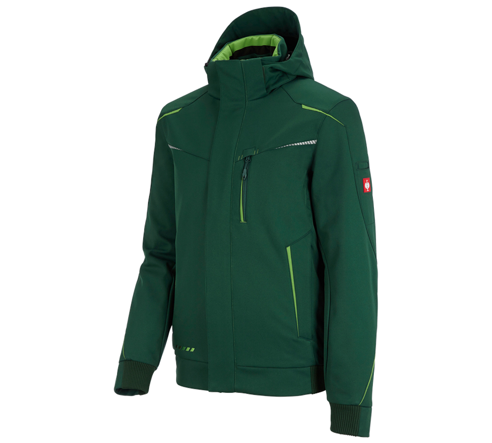 Werkjassen: Winter softshelljack e.s.motion 2020, heren + groen/zeegroen