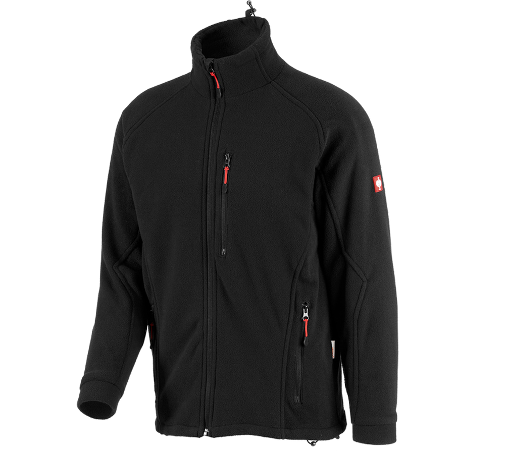 Werkjassen: Functionele fleecejack dryplexx® wind + zwart