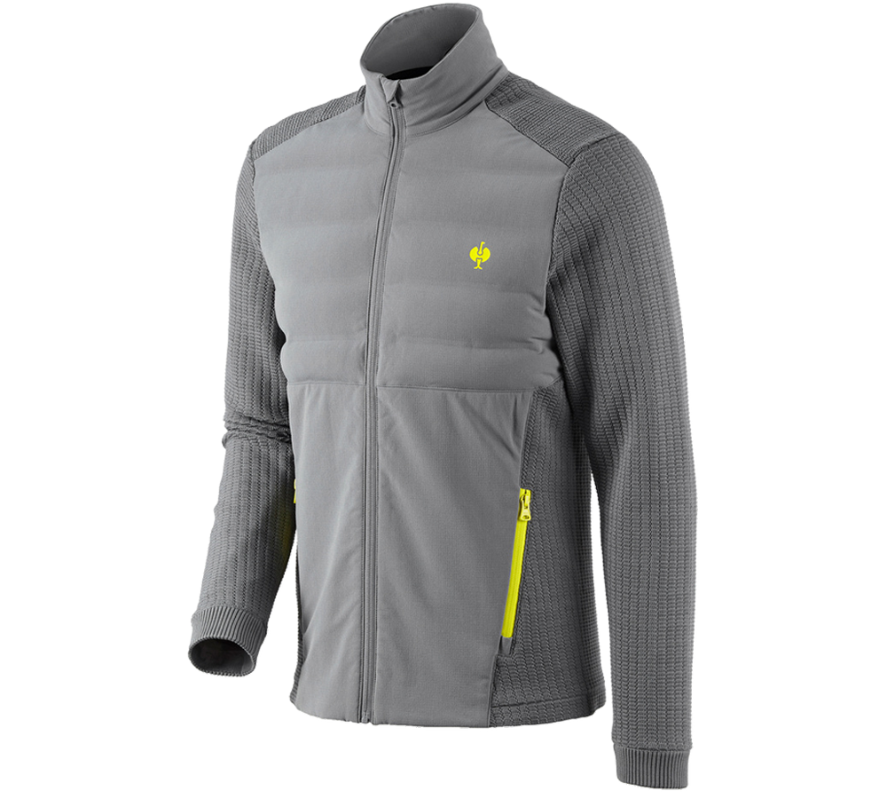 Onderwerpen: Hybride gebreid jack e.s.trail + bazaltgrijs/zuurgeel