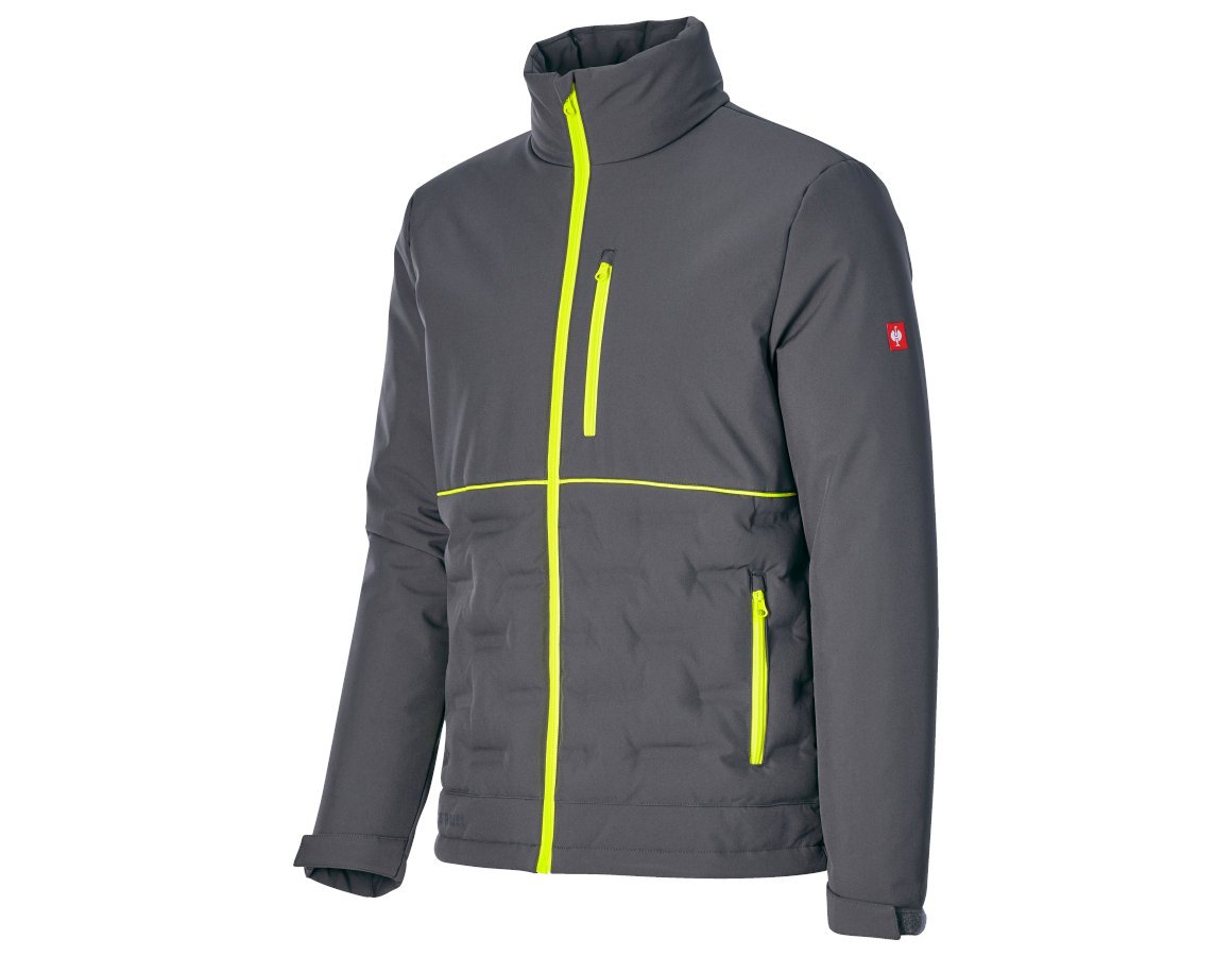 Werkjassen: Padded-winterjas e.s.line.core + carbongrijs/signaalgeel