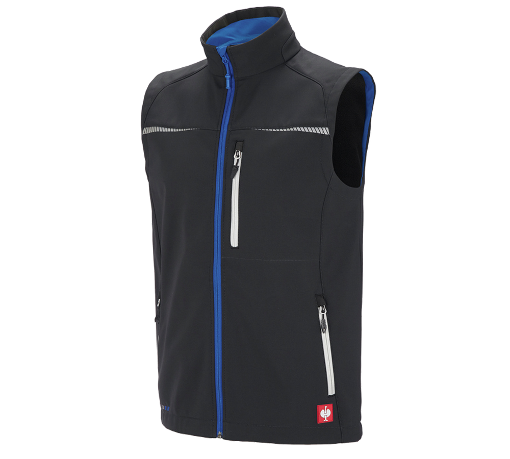 Werkvesten: Softshell-bodywarmer e.s.motion 2020 + grafiet/gentiaanblauw