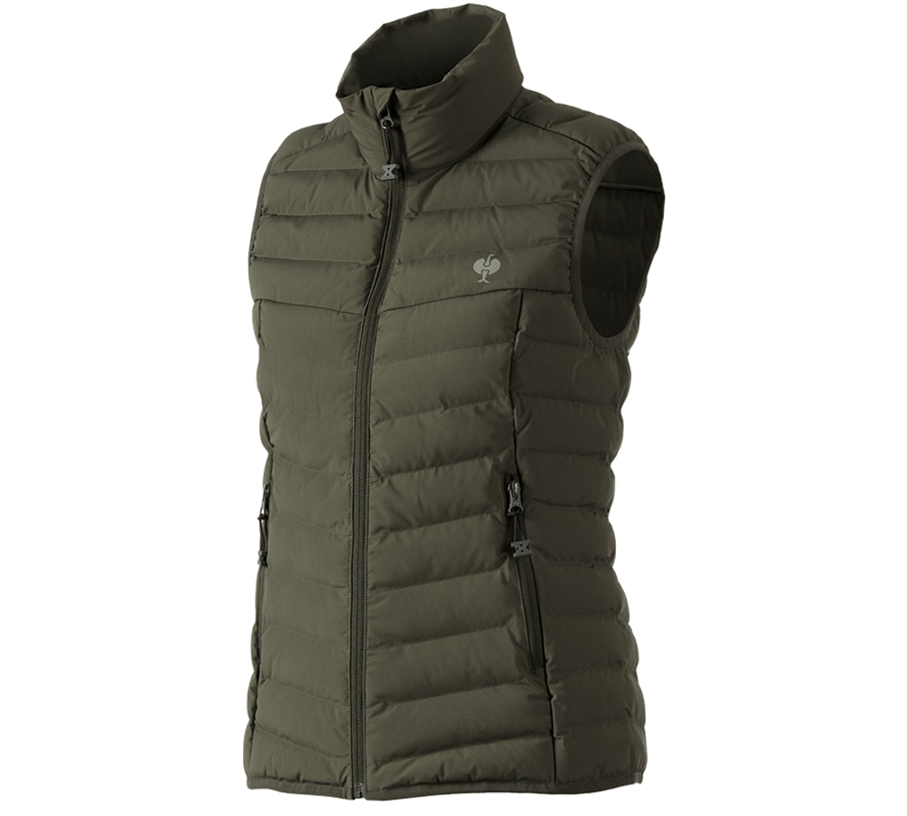 Werkvesten: Bodywarmer e.s.motion ten, dames + camouflagegroen