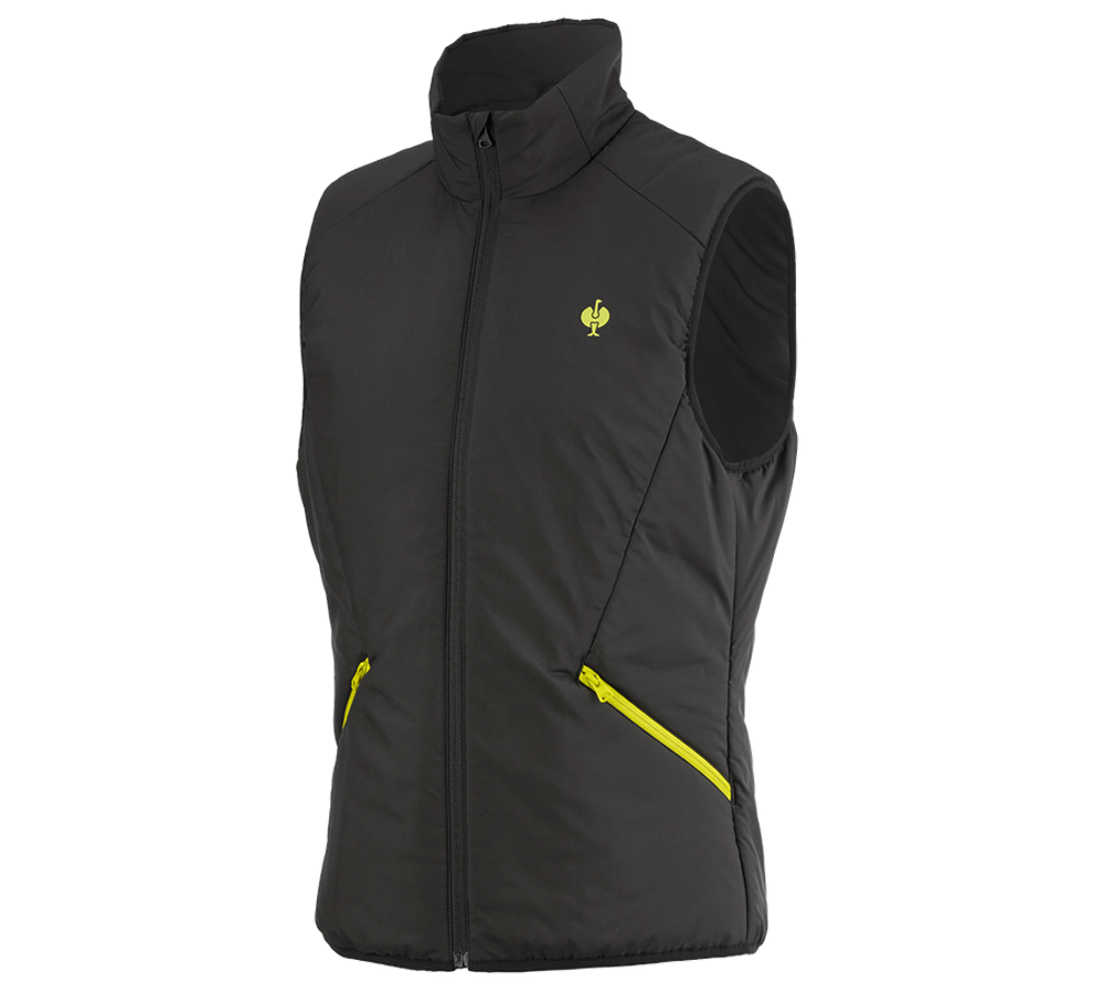 Werkvesten: Bodywarmer e.s.trail + zwart/zuurgeel