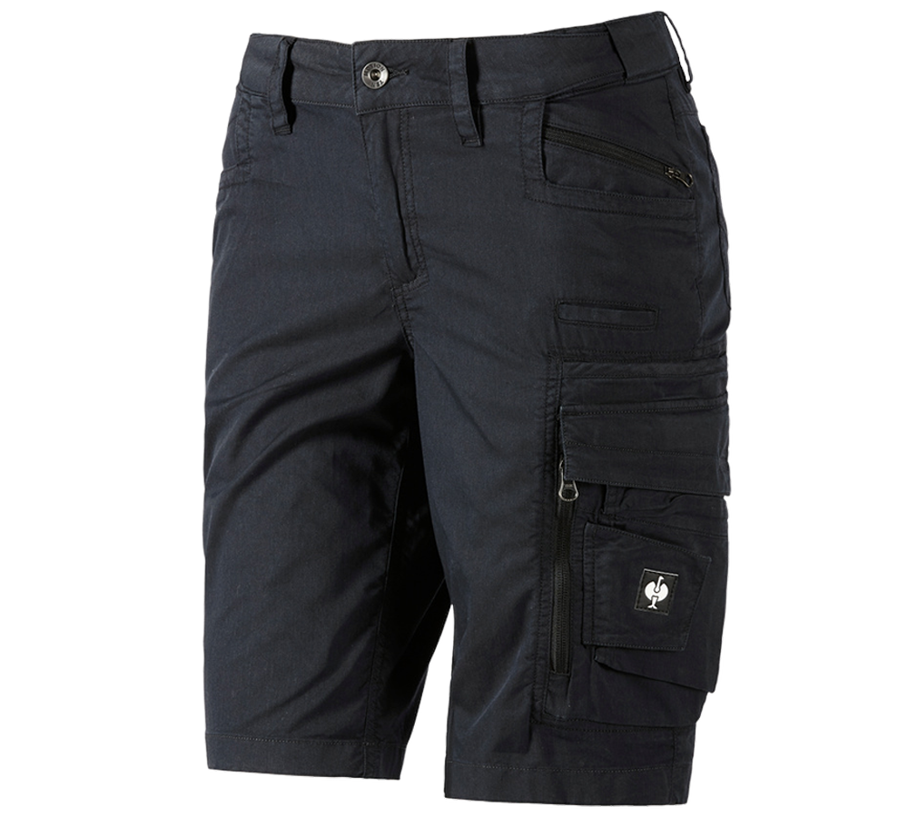 Werkbroeken: Cargoshort e.s.motion ten zomer,dames + zwart
