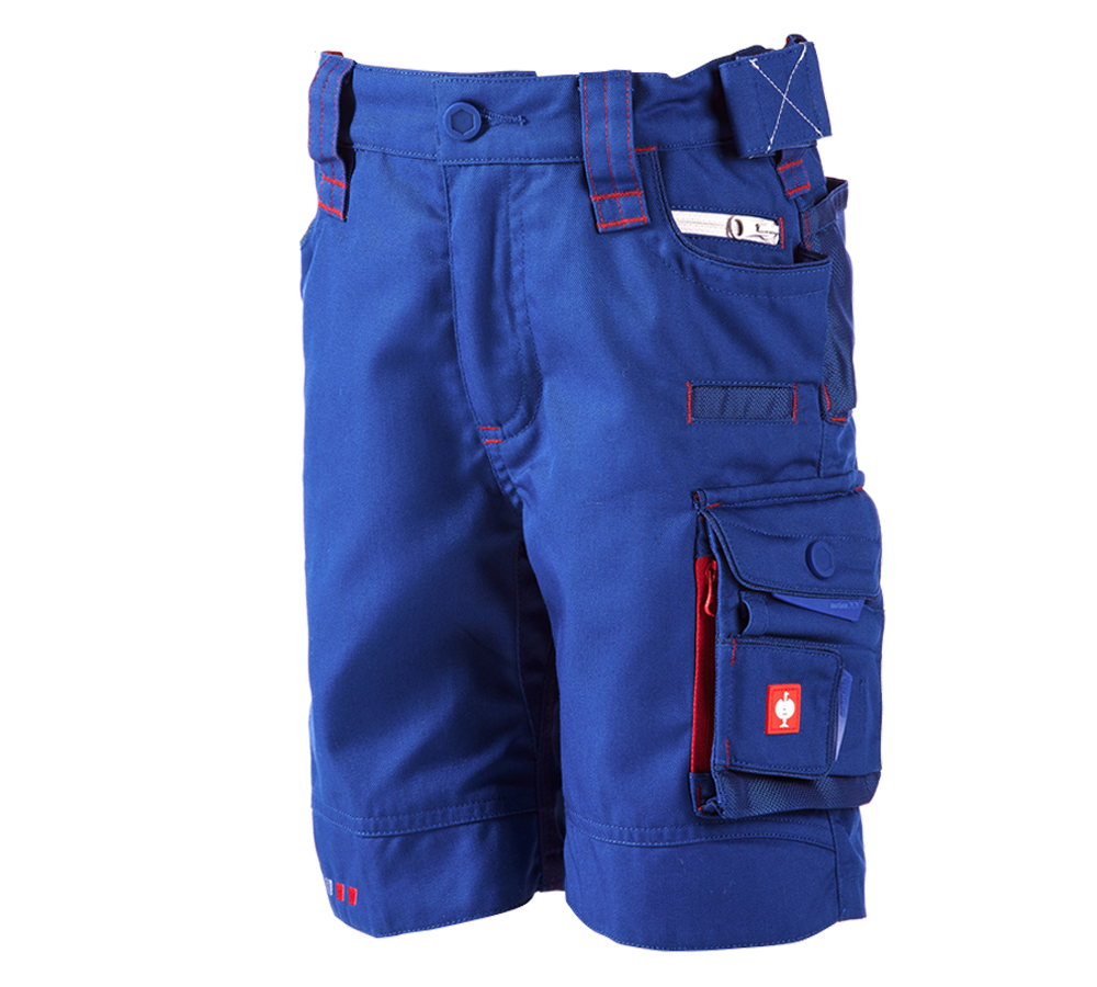 Shorts: Short e.s.motion 2020, kinderen + korenblauw/vuurrood