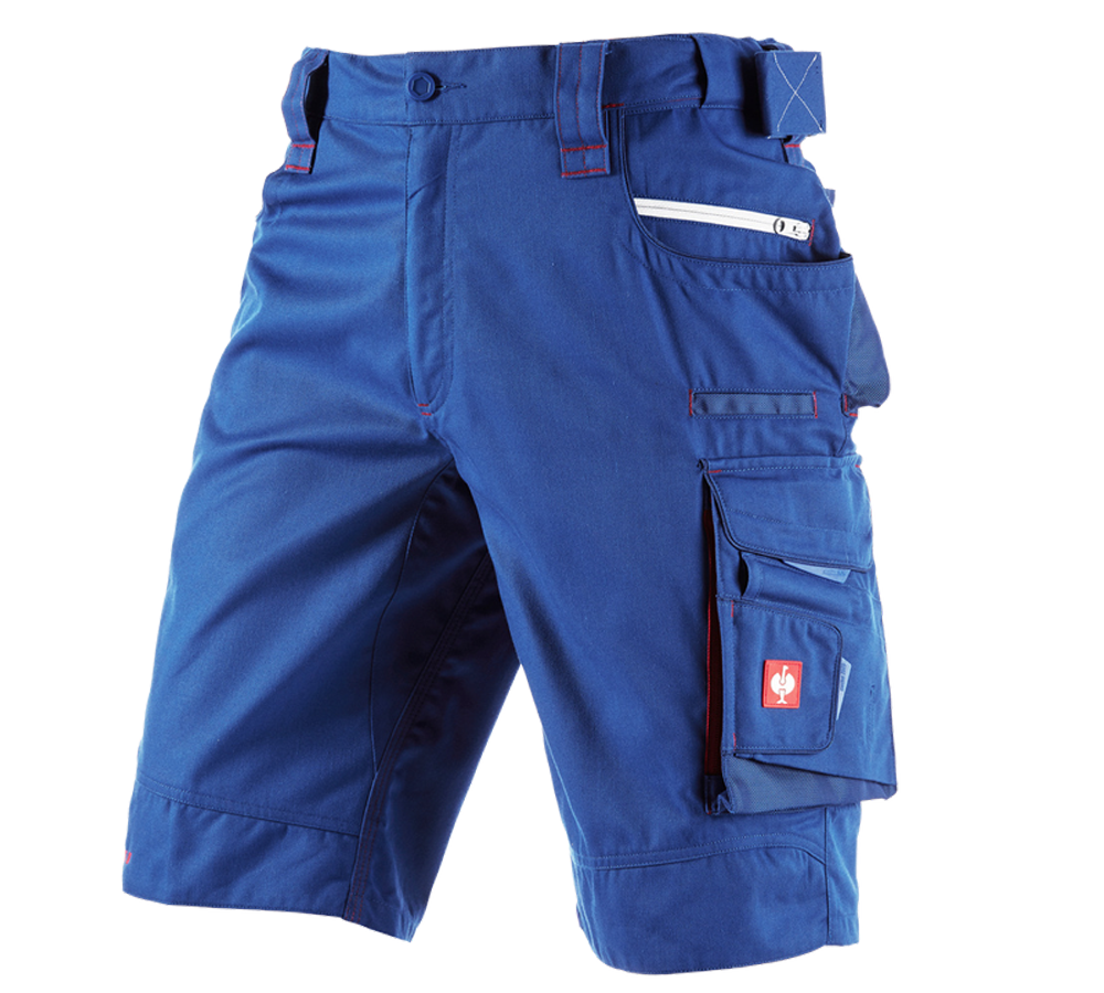 Werkbroeken: Short e.s.motion 2020 + korenblauw/vuurrood