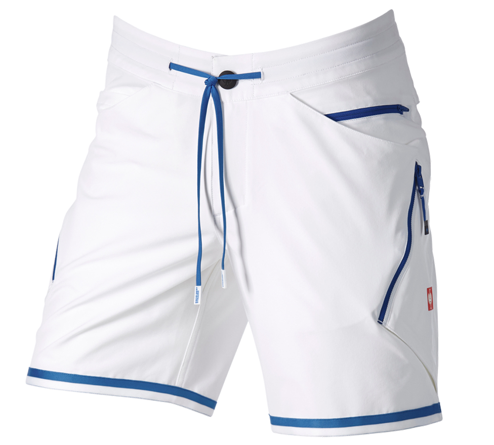 Werkbroeken: Short e.s.ambition + wit/gentiaanblauw