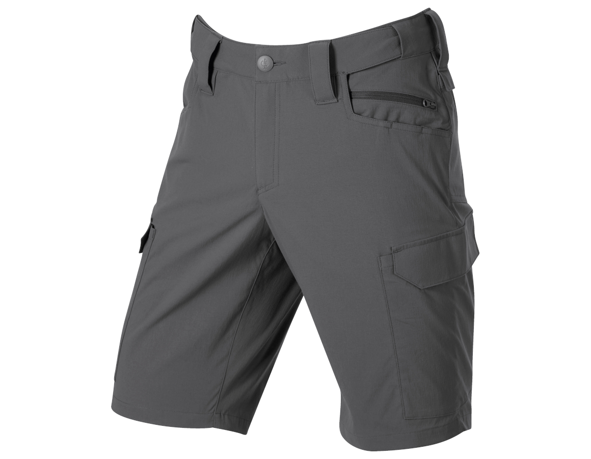 Werkbroeken: Short e.s.t:aktik light ripstop + carbongrijs