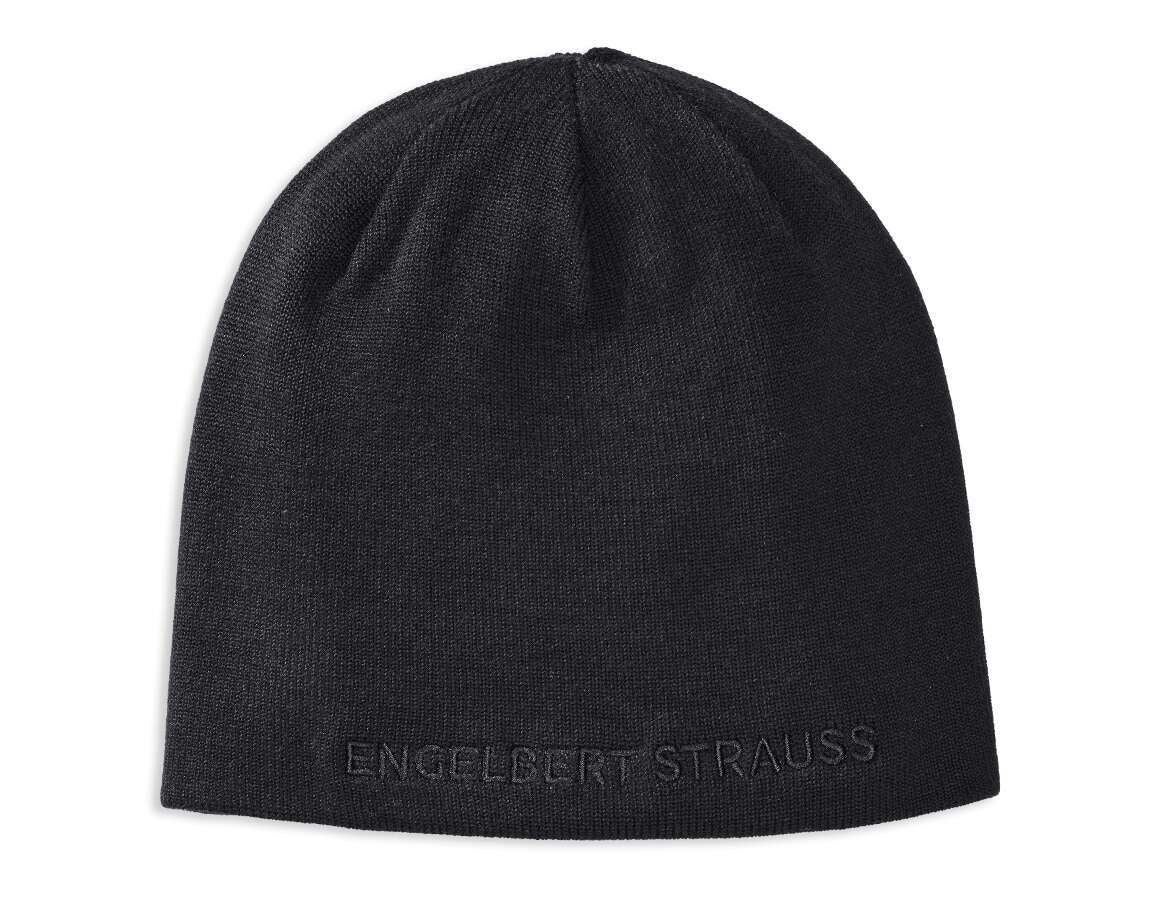 Accessoires: Fijn gebreide muts e.s.dynashield + zwart
