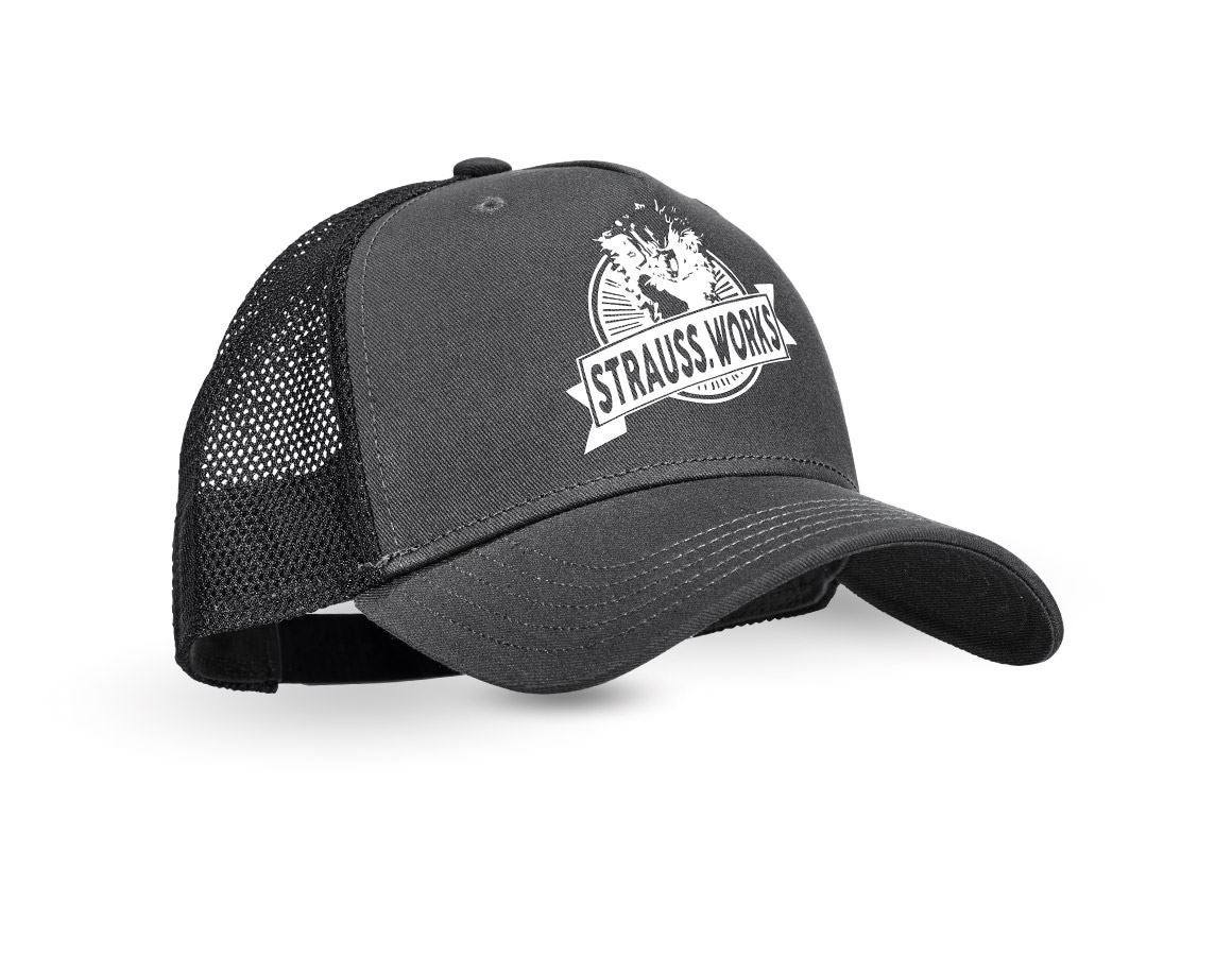 Accessoires: Cap e.s.iconic works + carbongrijs