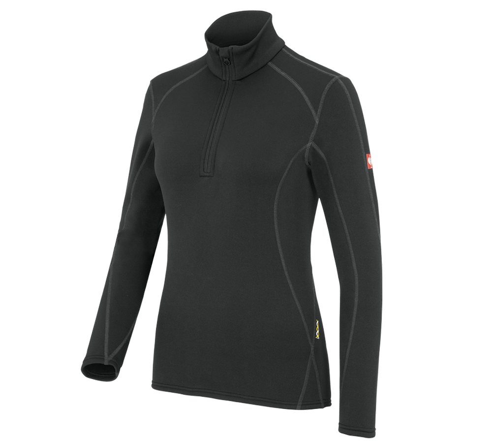 Thermo Ondergoed	: e.s.Funct.-Schipperstrui thermo stretch-x-warm,da. + zwart