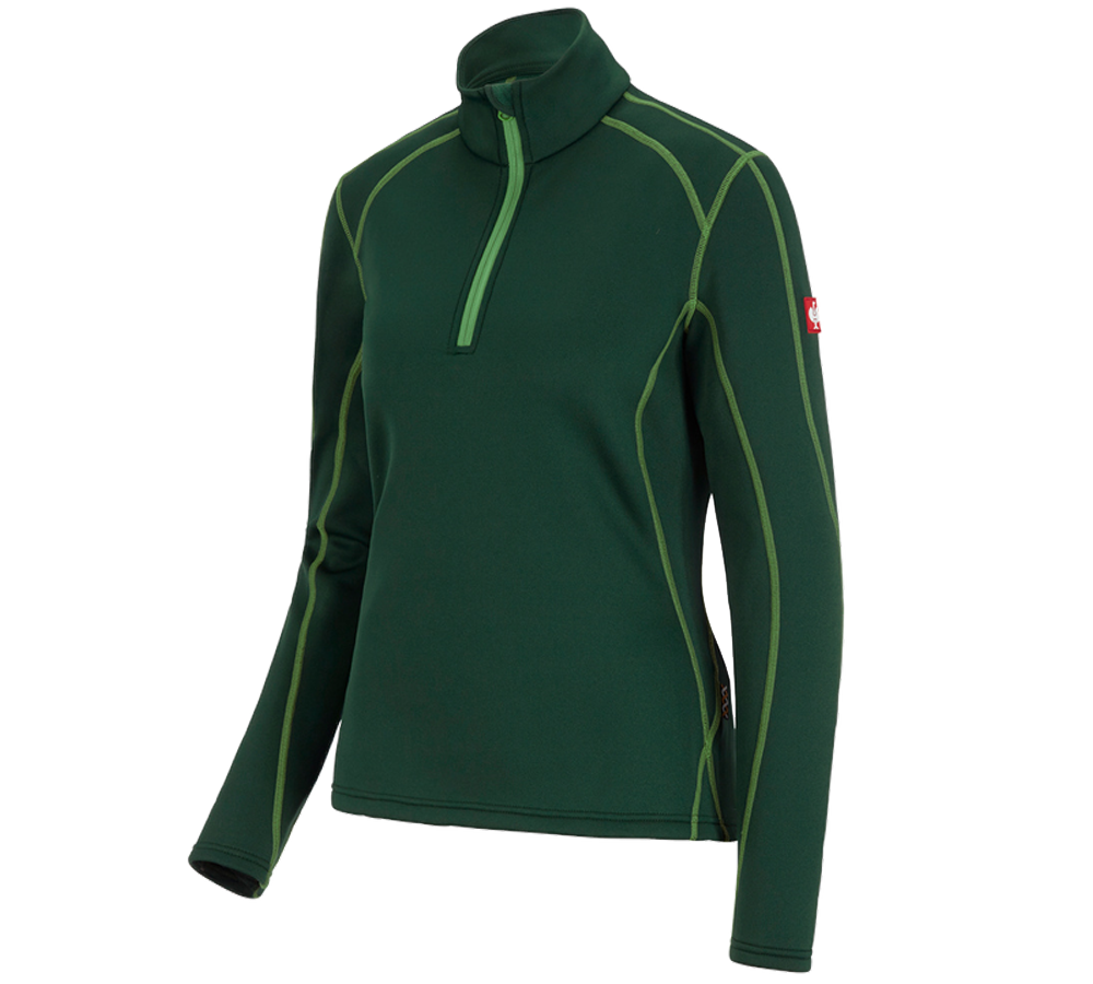 Bovenkleding: Schipperstrui thermo stretch e.s.motion 2020, da. + groen/zeegroen