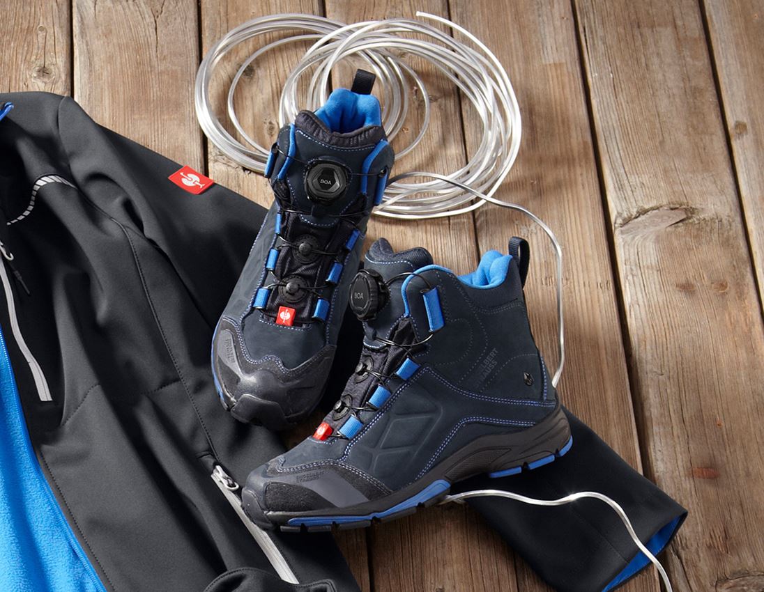 O2: e.s. O2 Werkschoenen Tethys mid + grafiet/gentiaanblauw