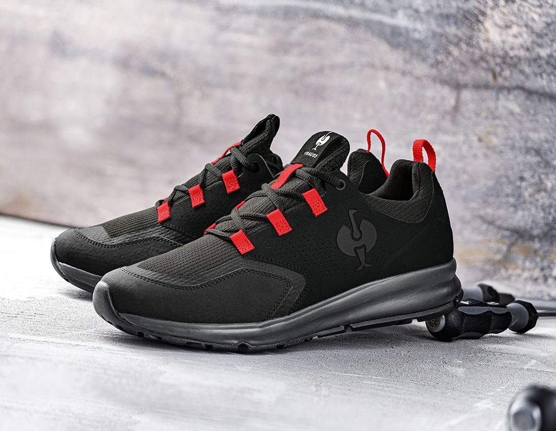 O1: O1 Werkschoenen e.s. Honnor II, heren + oxidezwart/rood