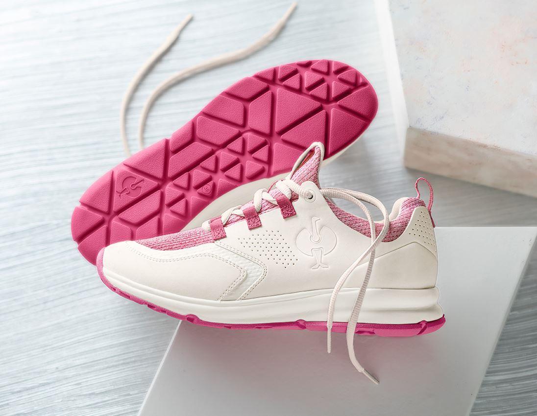 O1: O1 Werkschoenen e.s. Honnor II, dames + ivoorbeige/azaleapink