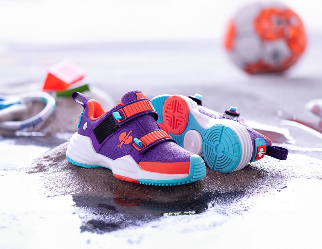 Kinderschoenen: Allroundschoenen e.s. Waza, kinderen + druif/lichtcyaan/signaalrood 1