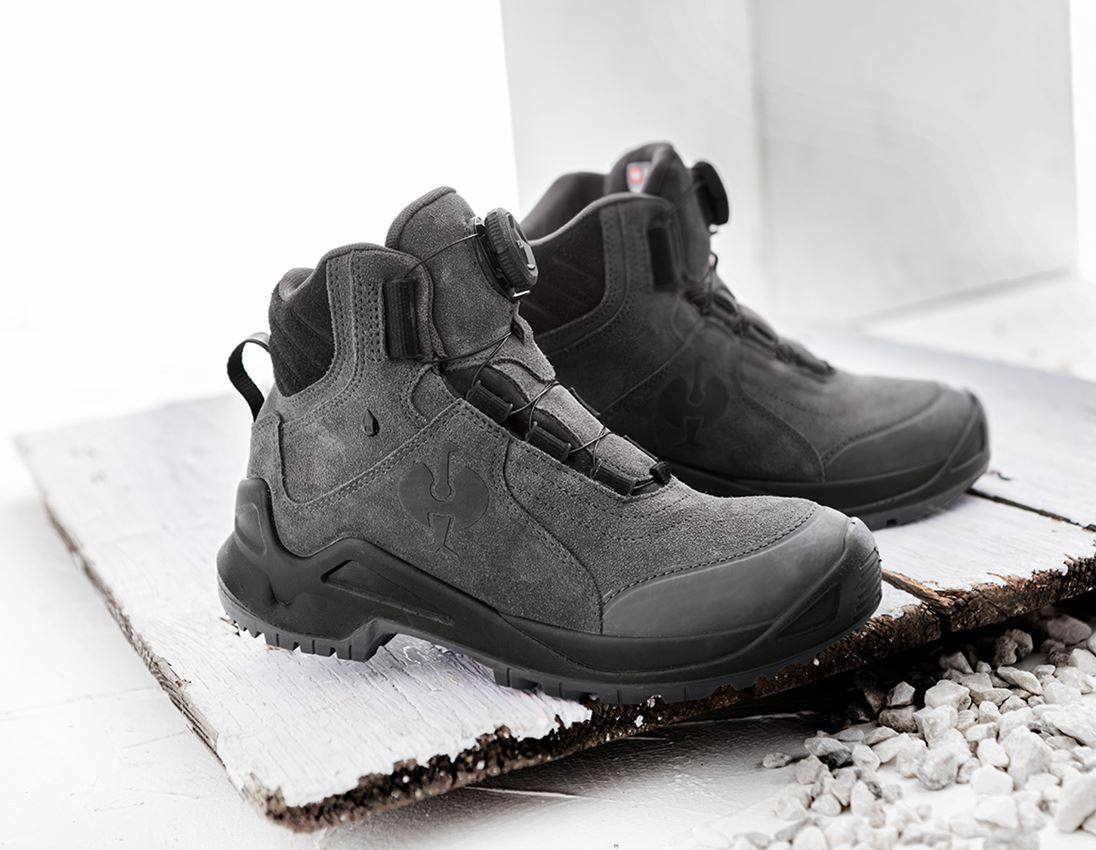 O2: O2 Werkschoenen e.s. Apate II mid + antraciet/zwart