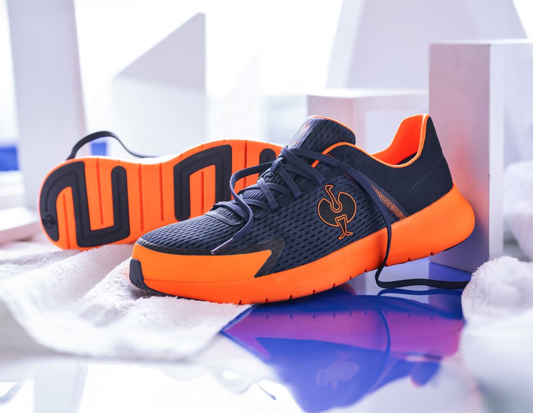 SB: SB Halfhoge veiligheidsschoen e.s. Tarent low + donkerblauw/signaaloranje 1