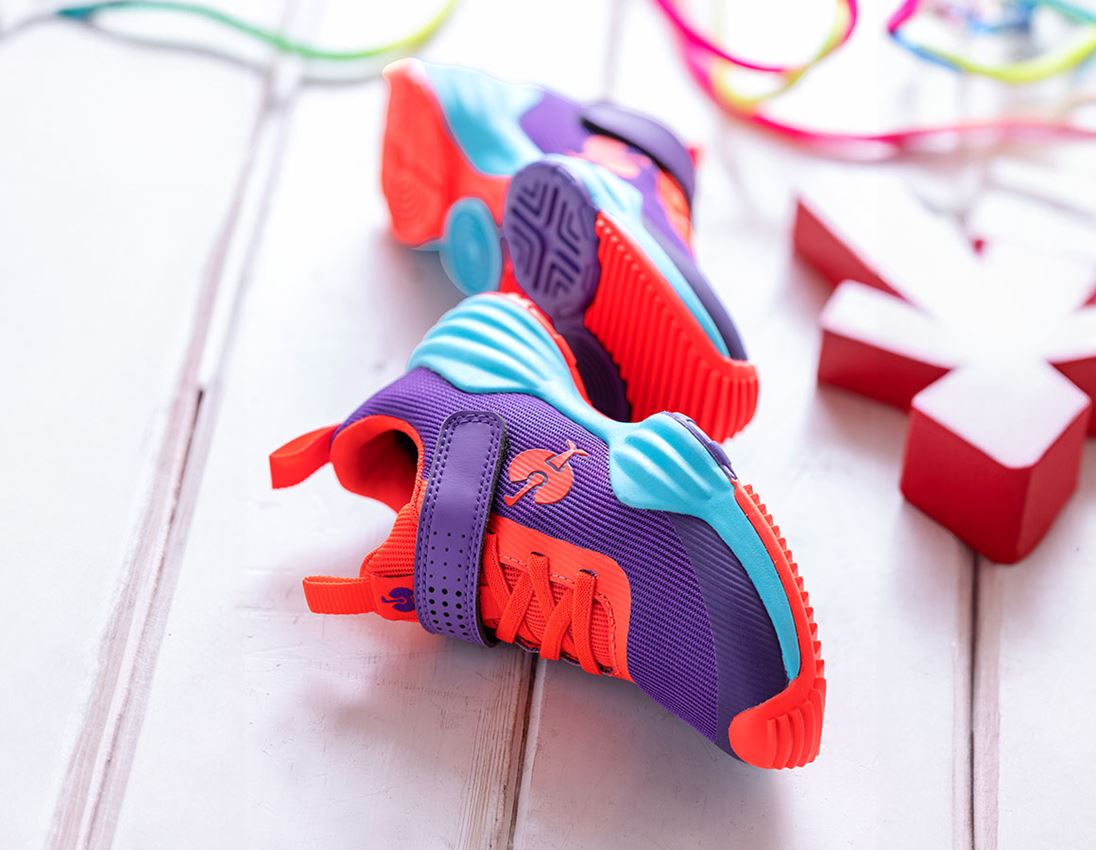 Kinderschoenen: Allroundschoenen e.s. Porto low, kinderen + druif/lichtcyaan/signaalrood 1