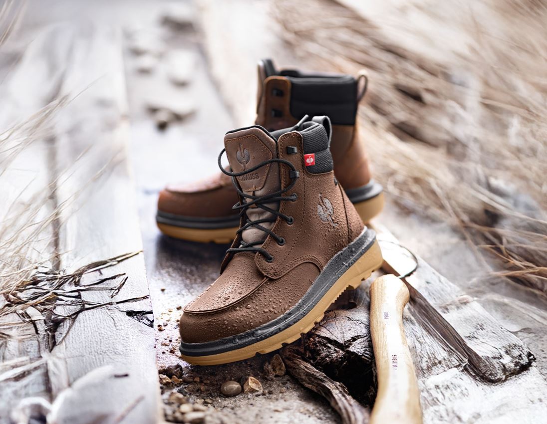 O6: O6 Werkschoenen e.s. Ridgewood mid + woestijnbruin 1
