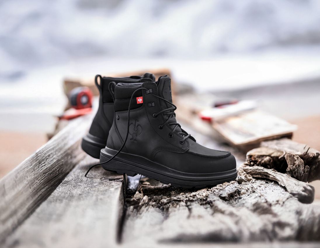 O6: O6 Werkschoenen e.s. Ridgewood mid + zwart