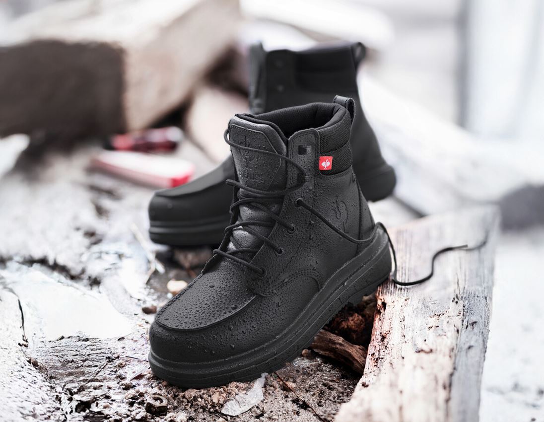 O6: O6 Werkschoenen e.s. Ridgewood mid + zwart 1