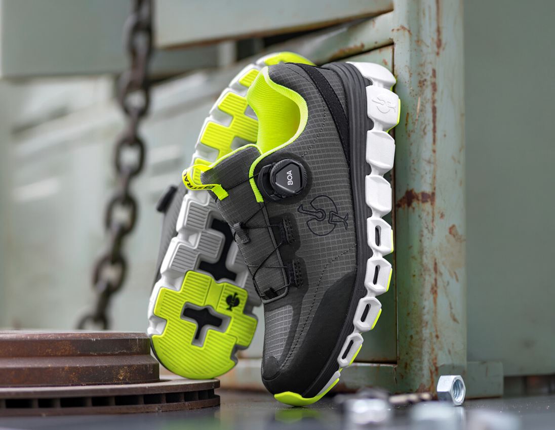 O1: O1 Werkschoenen e.s. Rexburg low + antraciet/signaalgeel