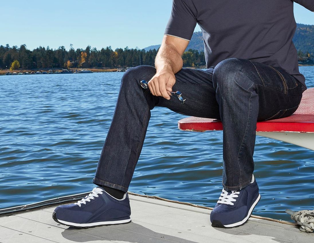 S1P: S1PS veiligheidsschoenen e.s. Sutur + donkerblauw/wit 1