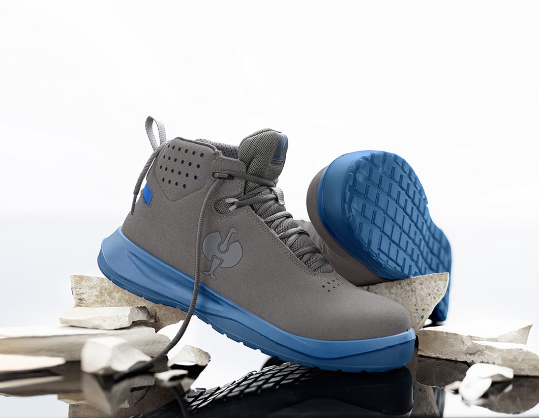 S1P: S1P Veiligheidsschoenen e.s. Banco mid + antraciet/alkalisch blauw
